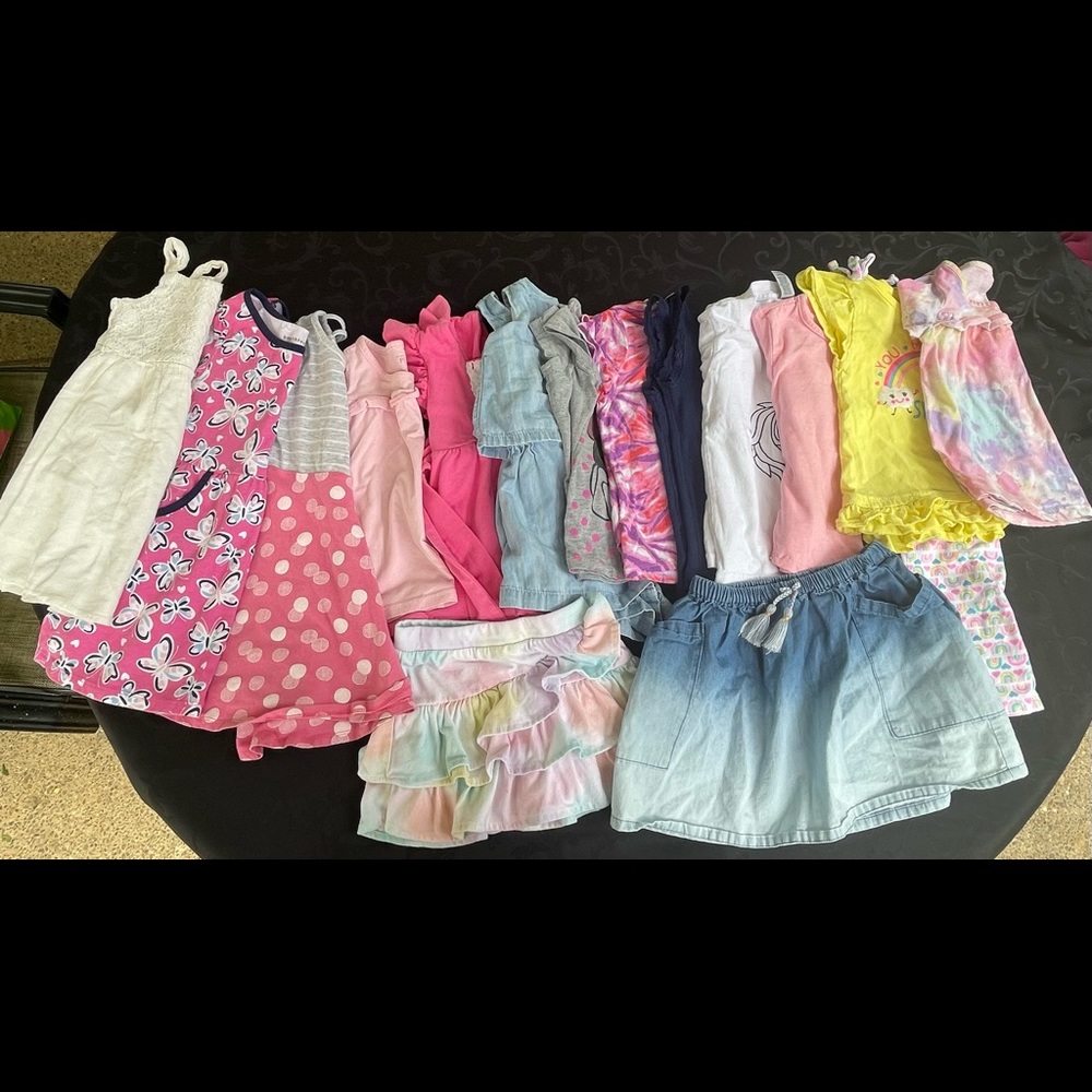 A small lot of toddler girl clothing